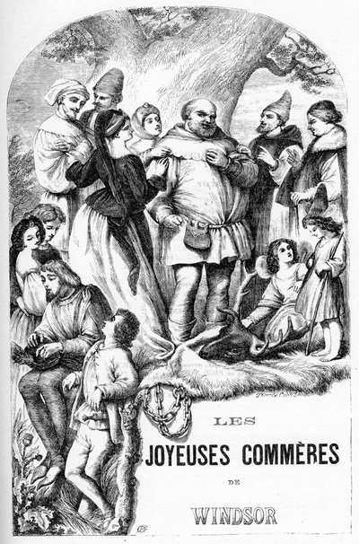 The Merry Wives of Windsor（ウィンザーの陽気な女房たち） - Les Joyeuses Commeres de Windsor（ウィンザーの陽気な女房たち） - Illustrated in "Completes de William Shakespeare" 1866年 - この版の図版と一般的な形式は、ロンドンで出版されたCassell