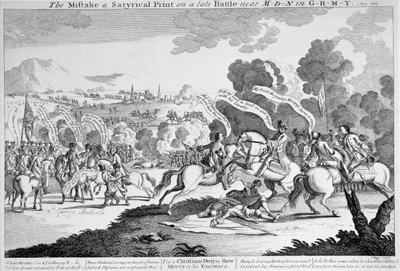 The Mistake a Satyrical Print on a late Battle near M-d-n in G-r-m-y, c.1759 (Ethching) 作： English School