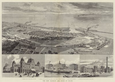 The New Harbour and Docks at Calais（カレーの新しい港とドック）（彫刻 作： English School