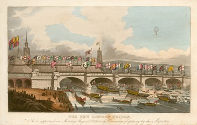 新しいロンドン橋、1831年8月1日 作： English School