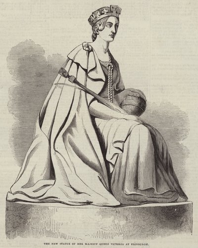 The New Statue of Her Majesty Victoria at Edinburgh（エジンバラのヴィクトリア女王の新しい像）（彫刻 作： English School