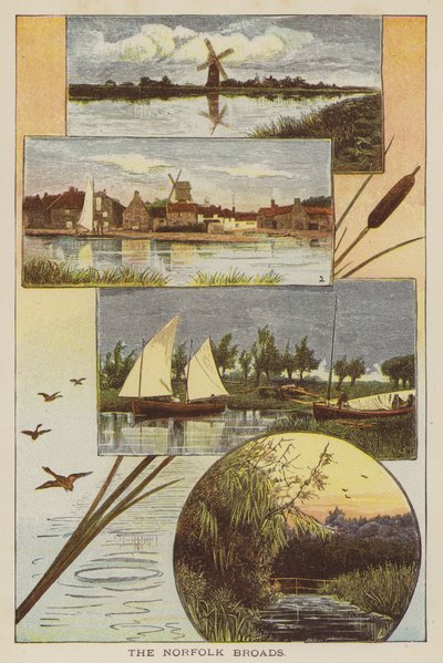The Norfolk Broads (カラー彫刻) 作： English School