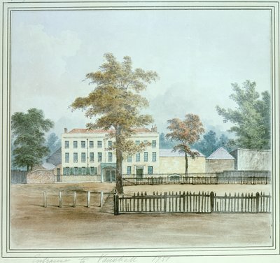 古い家とヴォクソール庭園への入り口、1751 作： English School