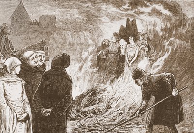 オーリンズの殉教者、ジェームズ・エイトケン・ワイリー（1808-1890）による「プロテスタントの歴史」のイラスト、パブ。 1878年（彫刻） 作： English School