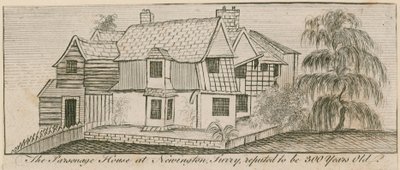 300年の歴史があると評されるサリー州ニューイントンの牧師館 作： English School