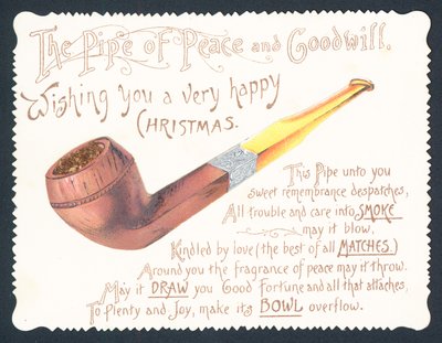 平和と善意のパイプ、クリスマスカード 作： English School