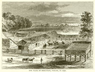 処刑地、タイバーン、1750年 作： English School