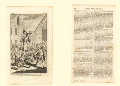 1772年5月9日、ブドウ園でパンと魚を労働者に配布する首相 作： English School