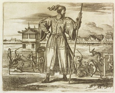 中国陸軍総督、1690年の在中国大使館の説明からのイラスト 作： English School