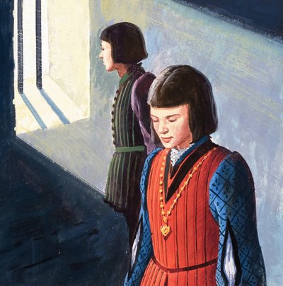 エドワード5世を含む塔の王子 作： English School