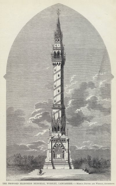The Proposed Ellesmere Memorial, Worsley, Lancashire (e.g. the engraving) 作： English School