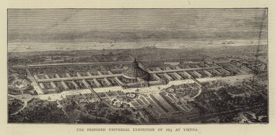 1873年にウィーンで開催された万国博覧会の提案（版画 作： English School