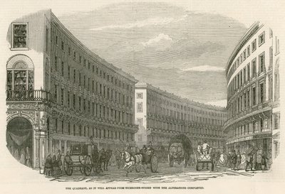 変更が完了したTichborne Streetから表示される、Quadrant、Regent Street、London 作： English School