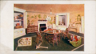 女王の人形の家託児所（カラーリトグラフ） 作： English School