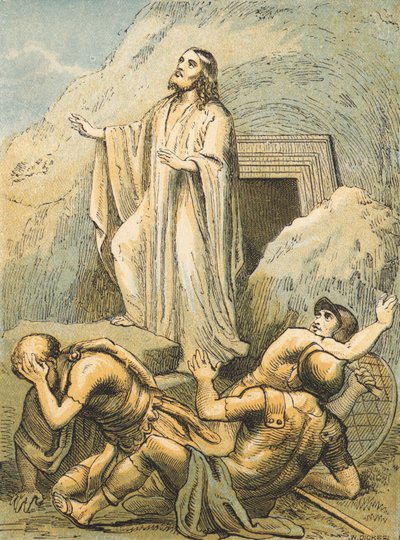 The Resurrection（復活）」（カラー・エングレービング 作： English School