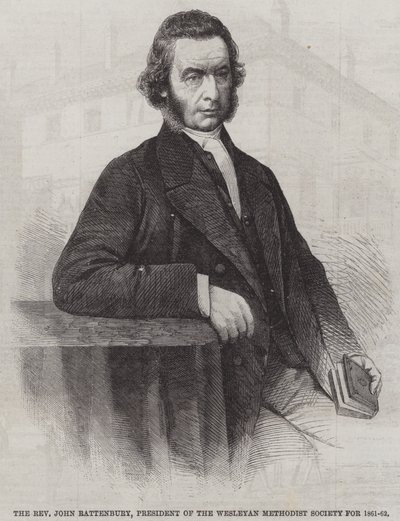 1861～62年ウェスリアン・メソジスト協会会長 ジョン・ラッテンベリー牧師（彫刻作品 作： English School