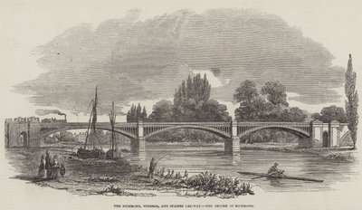 リッチモンドのRichmond, Windsor, and Staines Railway Bridge（彫刻 作： English School