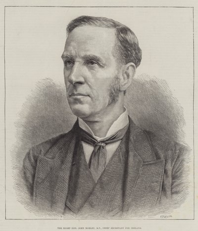 The Right Honourable John Morley, MP, Chief Secretary for Ireland (e.g. the engraving) 作： English School