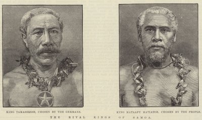 The Rival Kings of Samoa (エングレービング) 作： English School