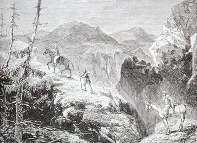コロンビア・ホンダへの道（1880年頃に出版されたトマス・ミルナー牧師の「The Gallery of Geography」より）（エングレーヴィング 作： English School