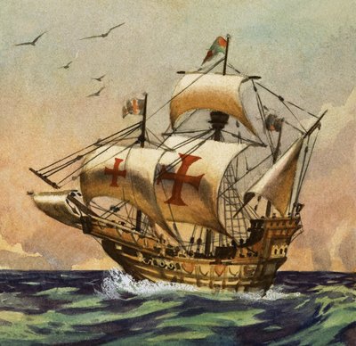 1492年にコロンバスを新世界に連れて行ったサンタマリア 作： English School