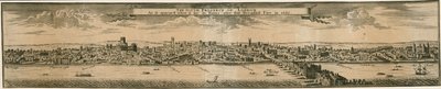 1666年の大火災後のロンドン南部展望 作： English School