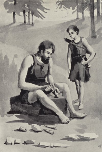 The Spear Maker（リトグラフ 作： English School