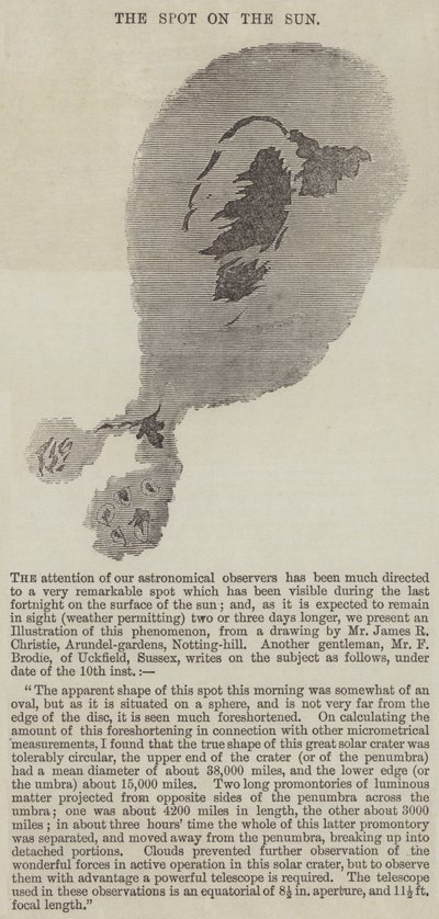 The Spot on the Sun (e.g. engraving) 作： English School