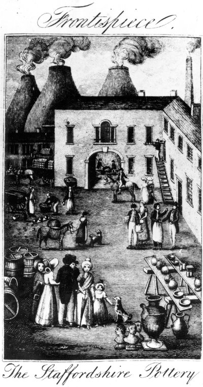 1827年に撮影されたスタッフォードシャー陶器 作： English School