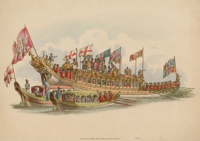 The Stationers Barge、テムズ川、ロンドン 作： English School