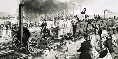 蒸気の物語：試練の列車。スティーブンソンの「ロケット」 作： English School