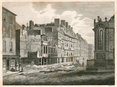 1810年に改良される前のロンドンのストランド 作： English School