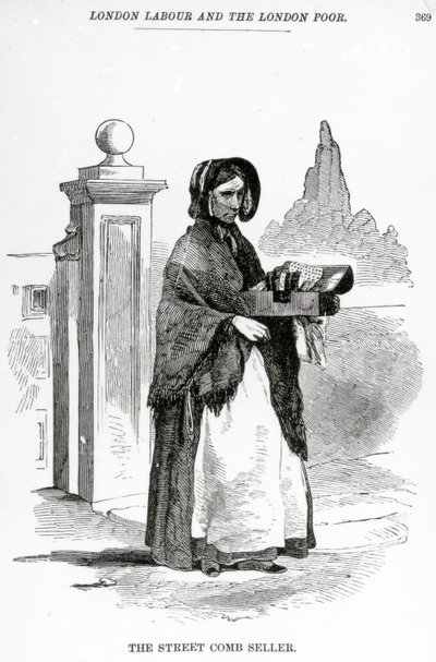 ストリートコーム売り手、1840年頃 作： English School