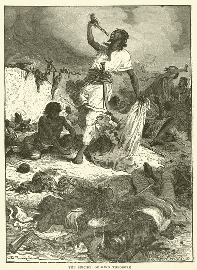 The Suicide of King Theodore（セオドア王の自殺）（エングレーヴィング 作： English School