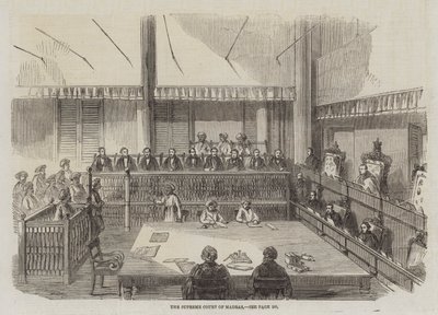 マドラスの最高裁判所（彫刻 作： English School