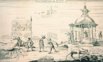 The Temple and Pitt (Engraving) 作： English School