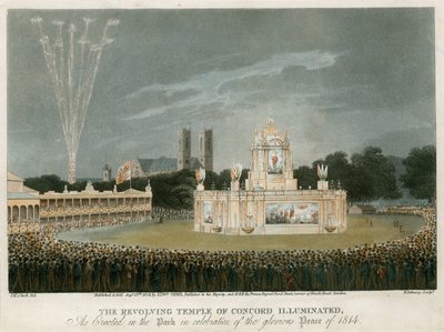 1814年の平和のために作られたコンコード神殿 作： English School