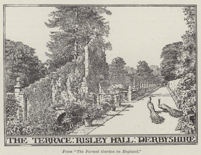 The Terrace, Risley Hall, Derbyshire (Engraving) 作： English School