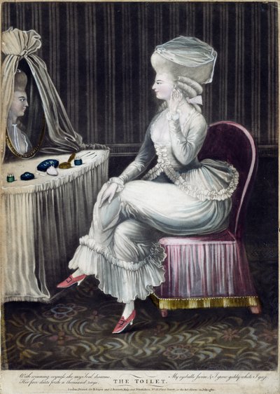 トイレ、パブ。ロバート・セイヤーとJ・ベネット著、1780年（メゾチント彫刻） 作： English School