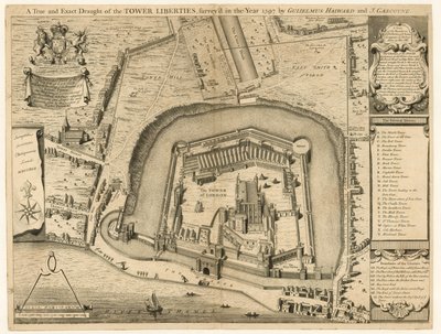 1597年に調査されたロンドン塔 作： English School
