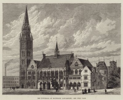 The Townhall of Rochdale, Lancashire (the engraving) 作： English School
