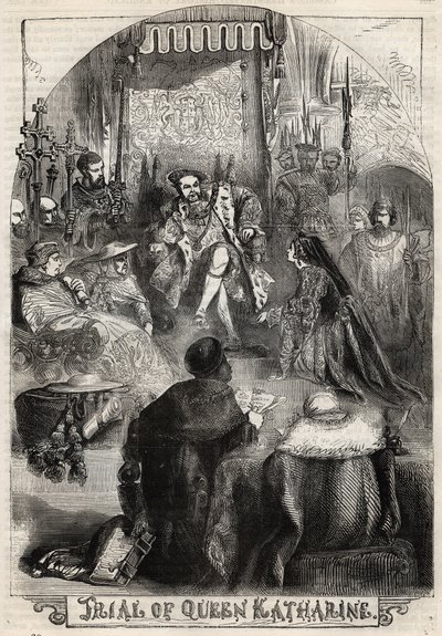 1529年、ヘンリー8世の最初の妻であり、国王との結婚が取り消された王妃キャサリン・アラゴンの裁判 - Proces de Catherine d