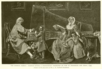 Tschudi家族：Tschudi Tuning a Presented by presented by Frederick the Great、1745 作： English School