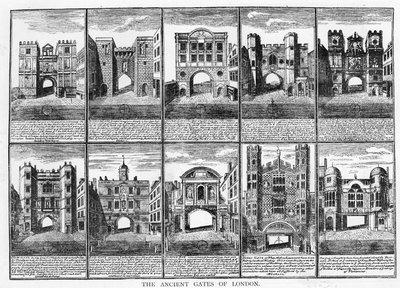 ロンドン市の12の古代の門 作： English School