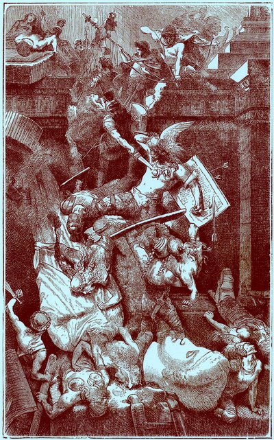 ローマの破壊者、「世界のイラスト入りの歴史」のイラスト、c.1880を発行（デジタル処理で強化された画像） 作： English School