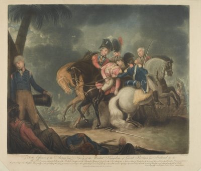 1801年3月21日のイギリス軍によるフランス軍の勝利 作： English School