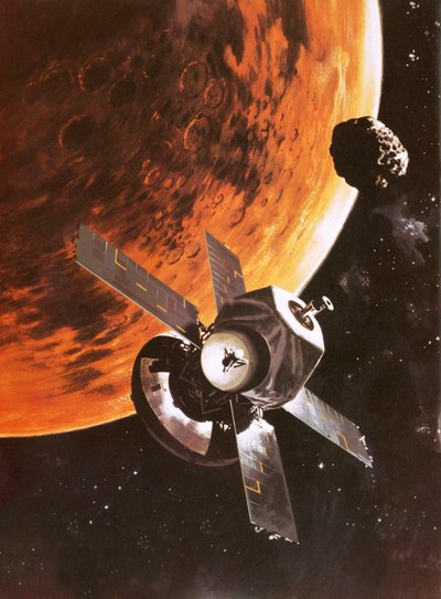 バイキング宇宙船は火星を周回することを想像しました 作： English School