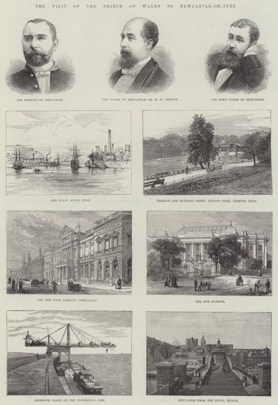 The Visit of the Prince of Wales to Newcastle-on-Tyne (e.g. engraving) 作： English School