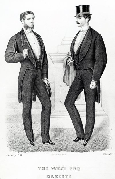 ウェストエンド官報、イギリスの衣装、1868年 作： English School