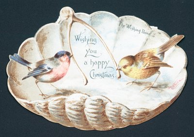 願いの骨、クラムシェルの鳥、クリスマスカード 作： English School